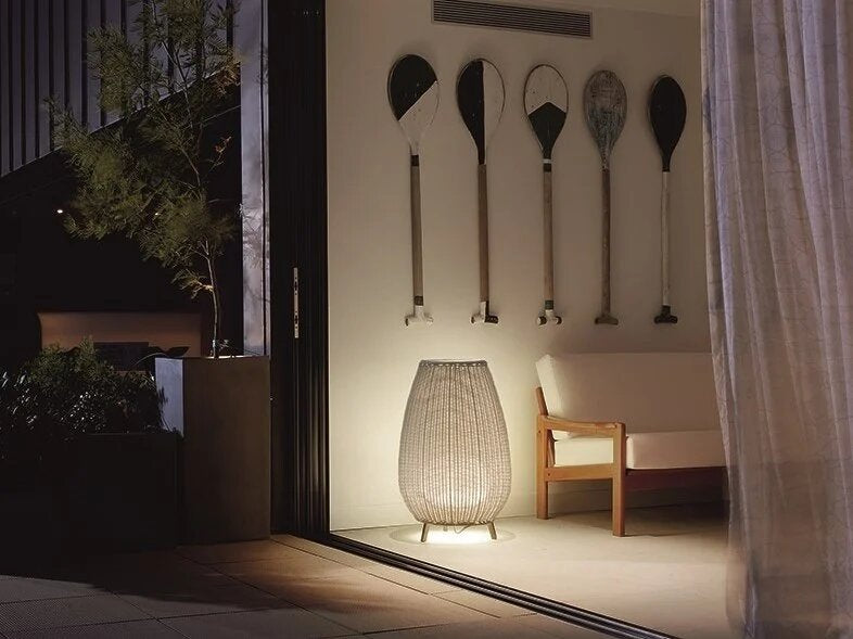 AMPHORA 03 - Wicker Lantern Beige - BOVER