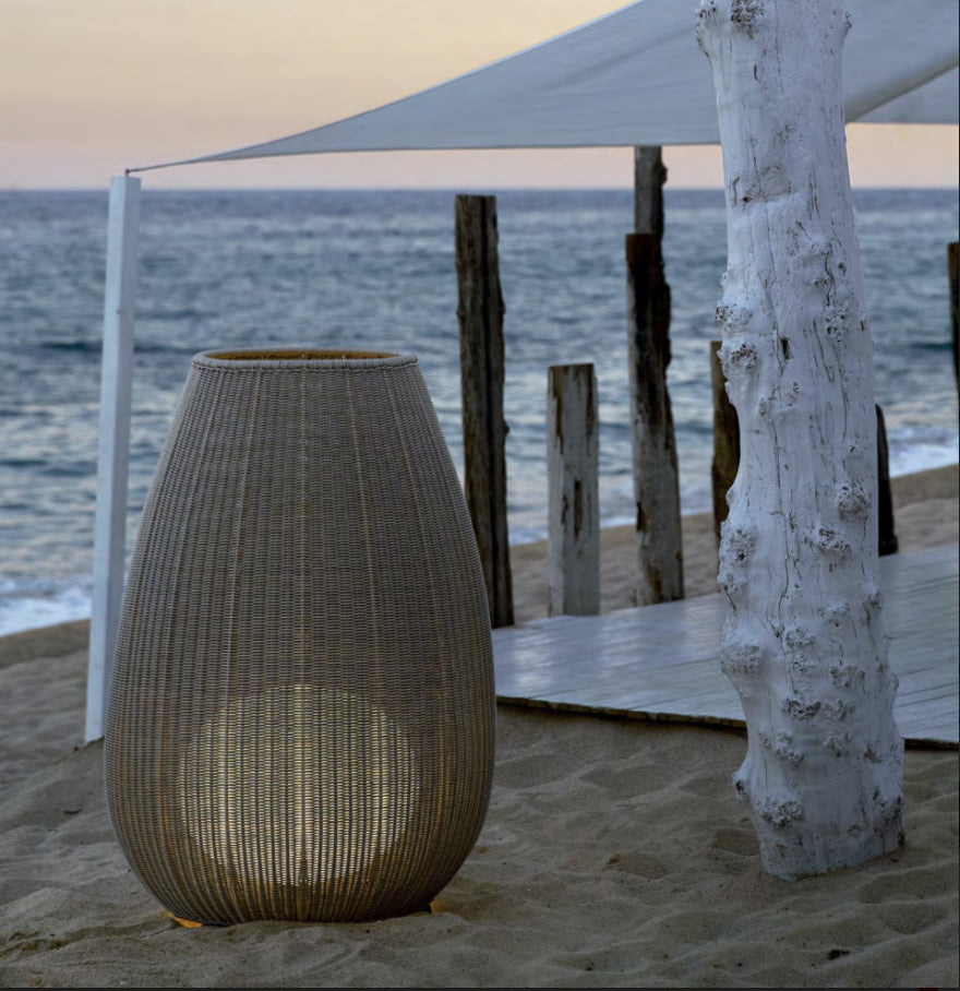 AMPHORA 03 - Contemporary lighting decoration, design lamp, wicker lampshade - BOVER