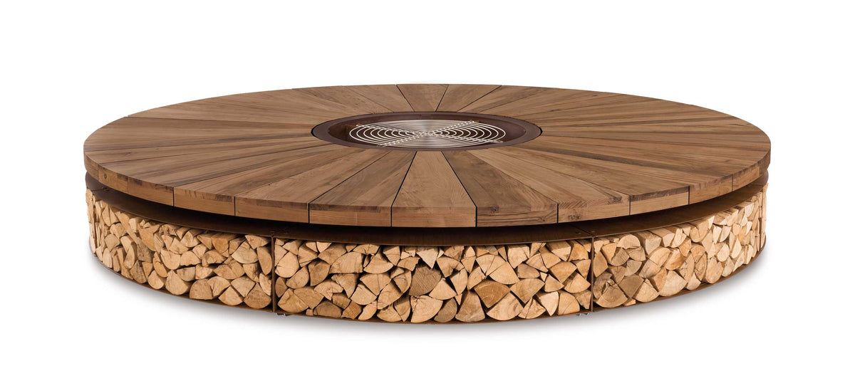 Grille (en option) - Artù - Brasero Géant en Bois de Châtaignier - AK47