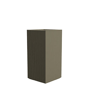 POT GATSBY CUBIQUE 80 cm - Bac Extérieur Rainuré