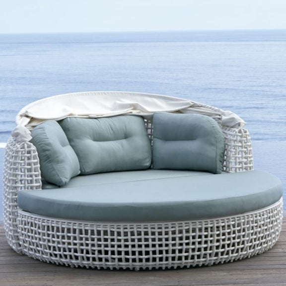Round Braided Outdoor Bench DYNASTY - Skyline Design