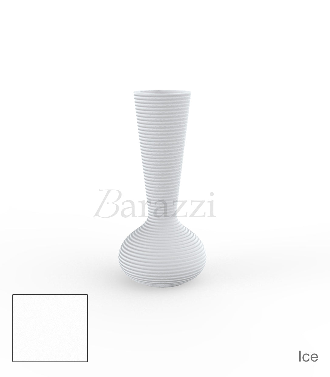 Bloom par Vondom - Pot XXL en Polyethylene Mat Blanc Translucide. Modèle Lumineux (éclairage blanc)