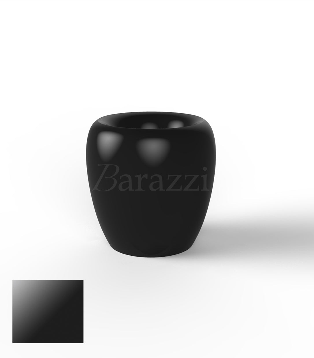 BLOW Pots 60 Black Lacquered Polyethylene Vondom