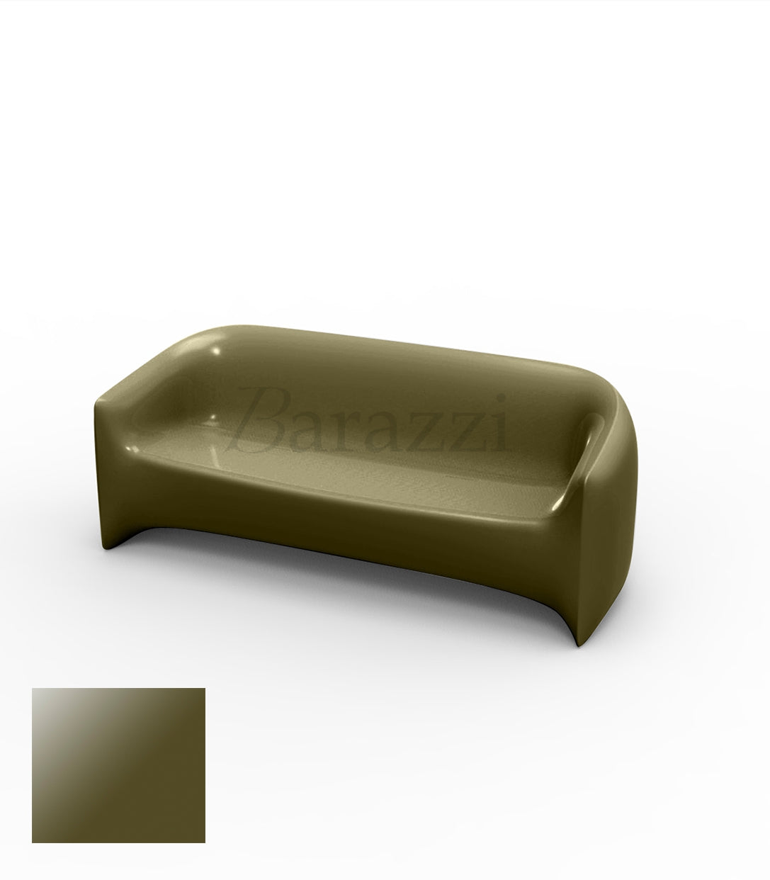 BLOW Sofa Kaki Polyethylene Laque Vondom