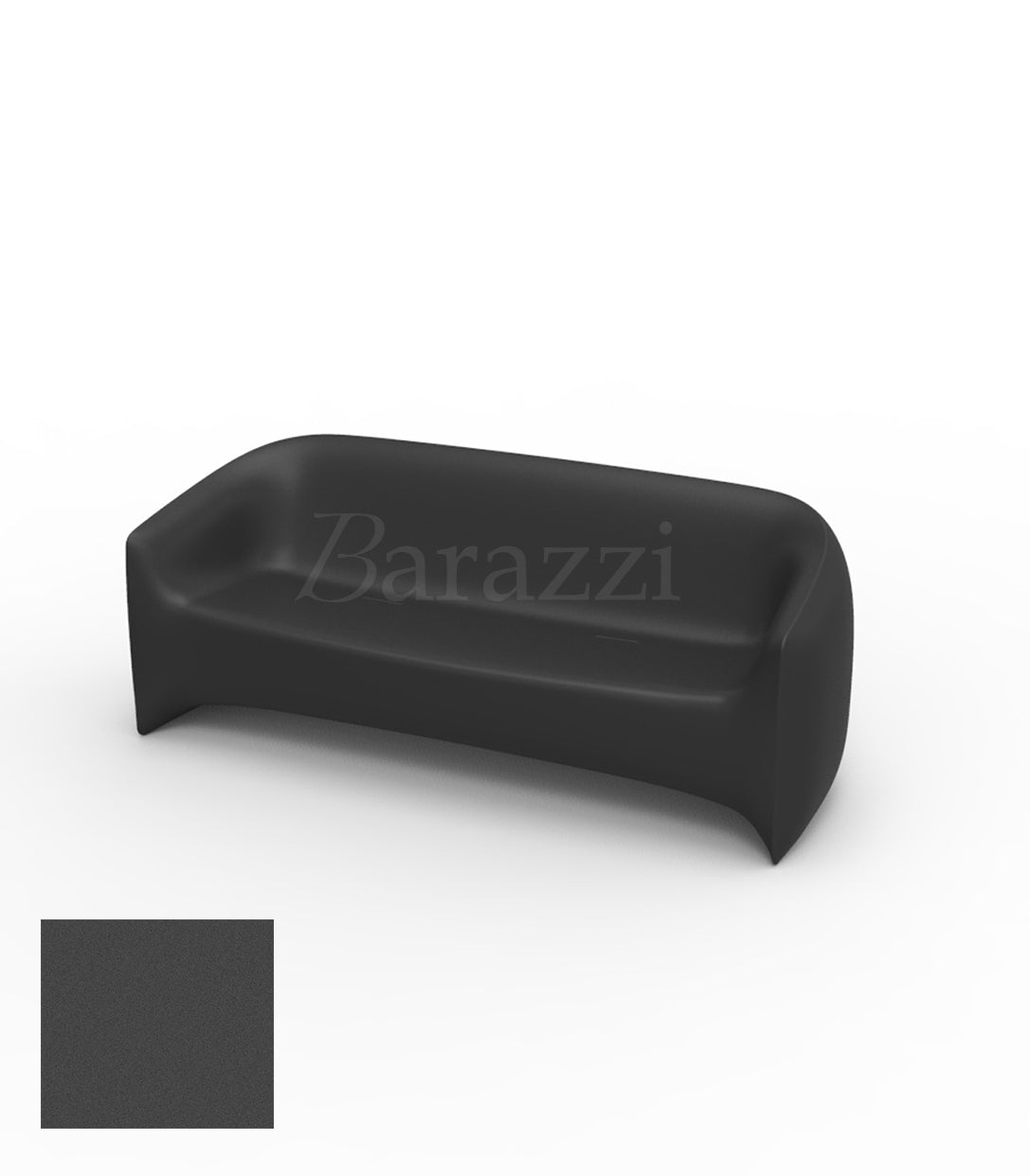 BLOW Sofa Anthracite Polyethylene Mat Vondom