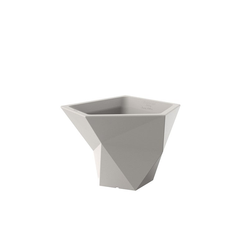 Cache Pot à Facettes écru 50 cm
