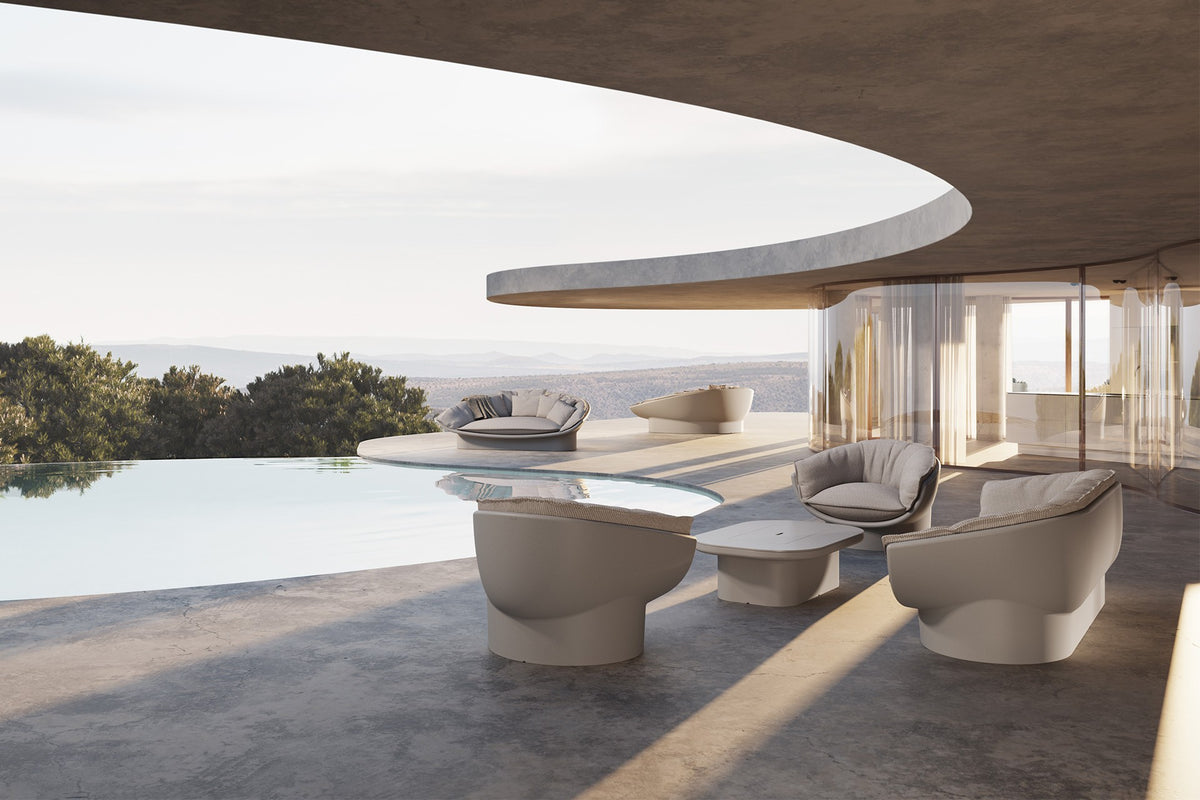 3-seater indoor-outdoor sofa LUNA by Vondom