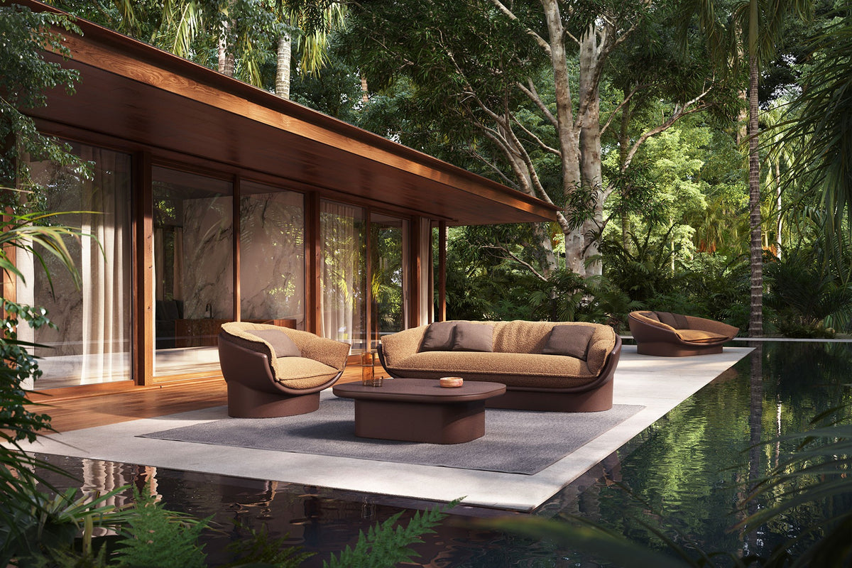 3-seater sofa indoor outdoor Lunaby Vondom