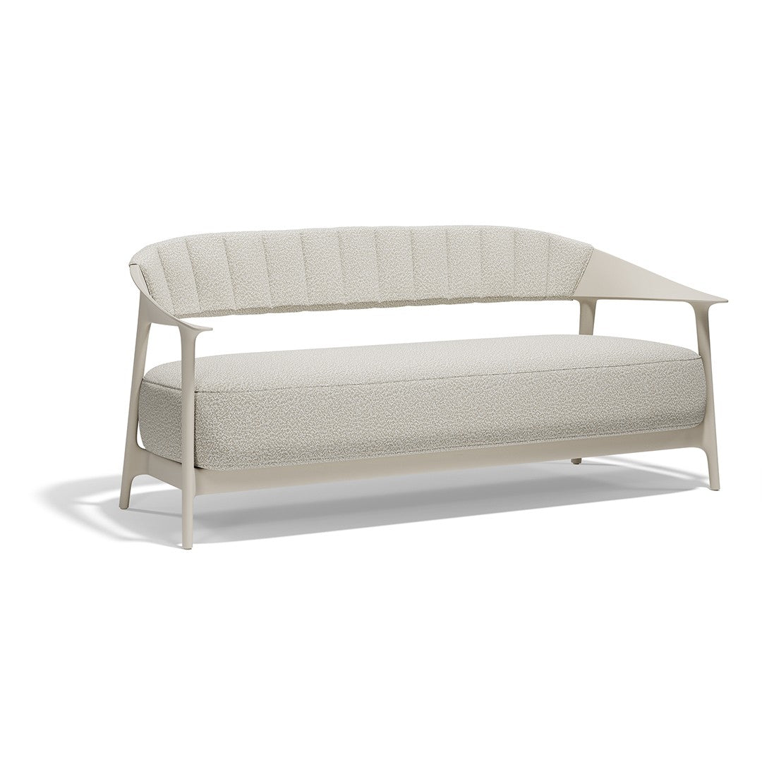 3-seater upholstered indoor-outdoor sofa with upholstered backrest - ecru AFRICA Vondom
