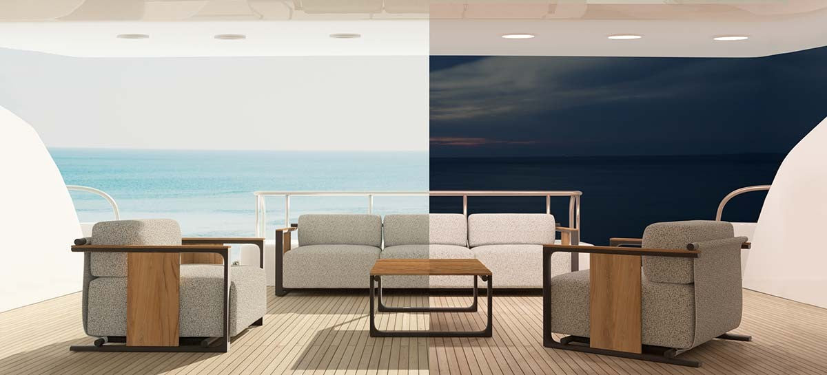 Soft Sofa With Metallic Armrests For Garden, Terrace, Hotel TULUM Sofa Vondom