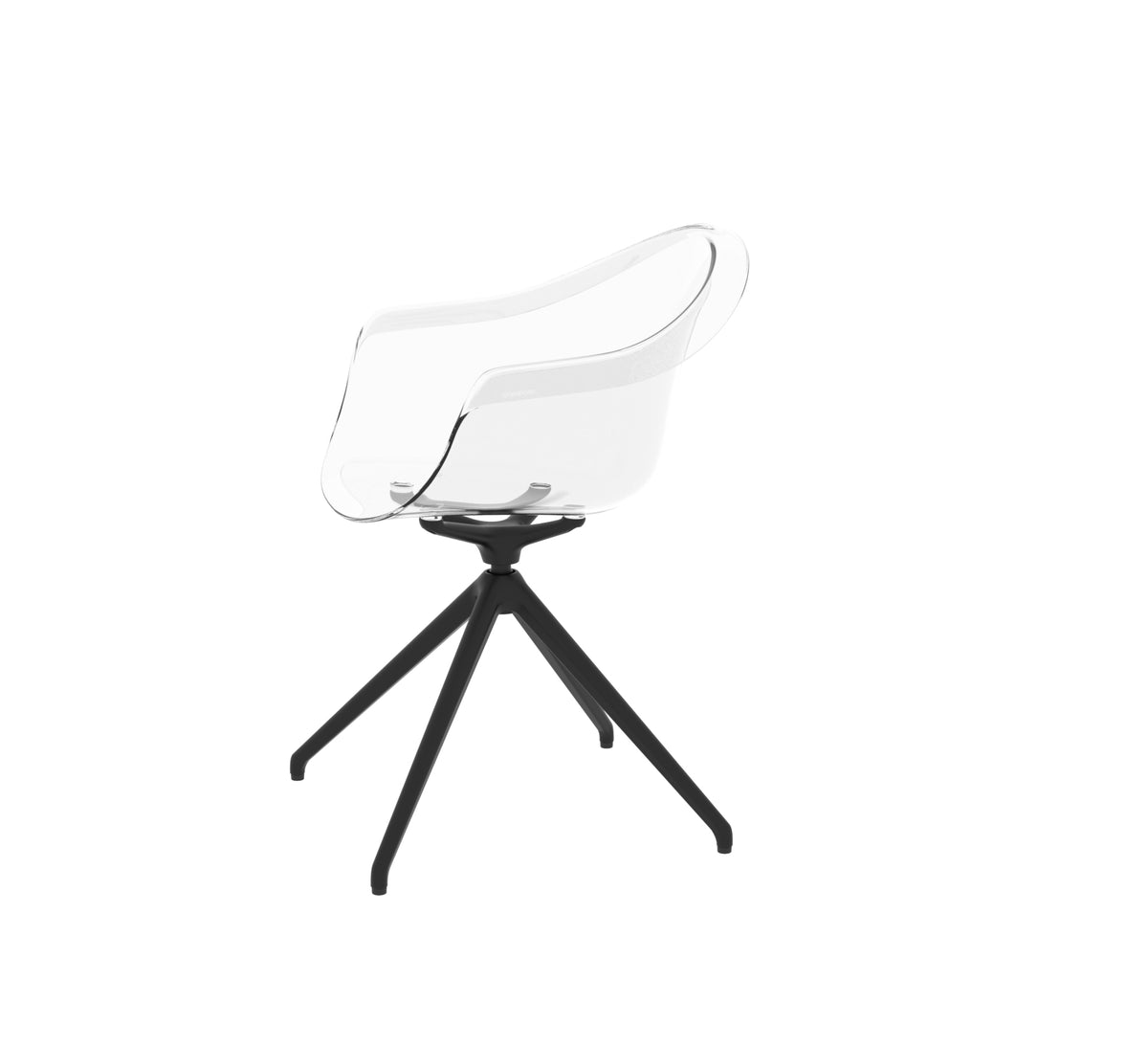 INCASSO SWIVEL ARMCHAIR - Swivel Chair Incurved Seat