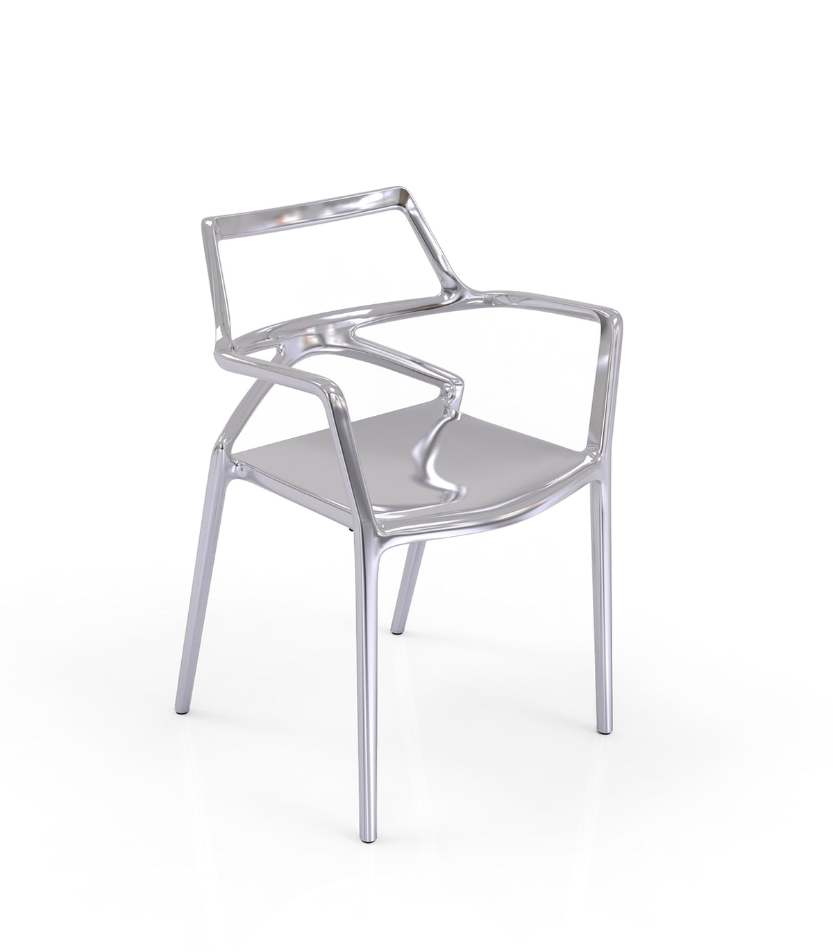DELTA SILVER Chaise Exterieur Métallisee Argent Vondom