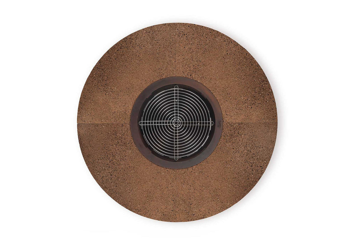 Grille (en option) - Ercole Brown 150 - Brasero Béton Marron - AK47