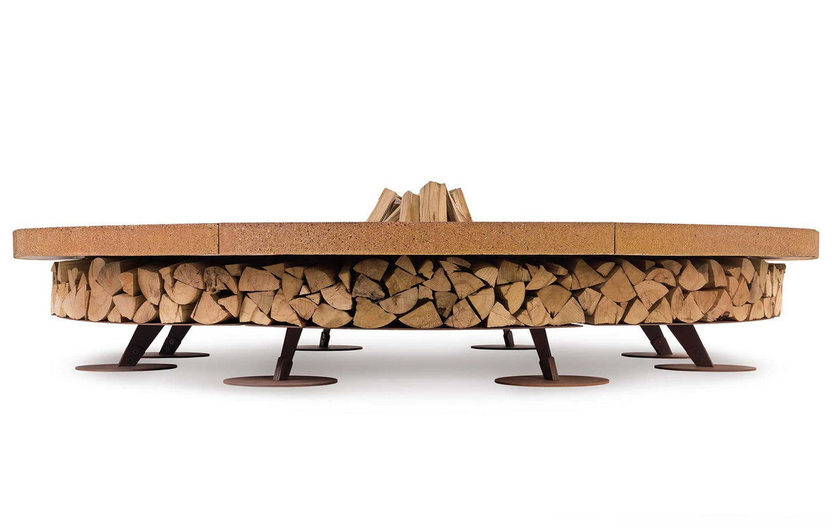 Ercole Brown 250 - Outdoor Fire Pit Concrete Brown - AK47