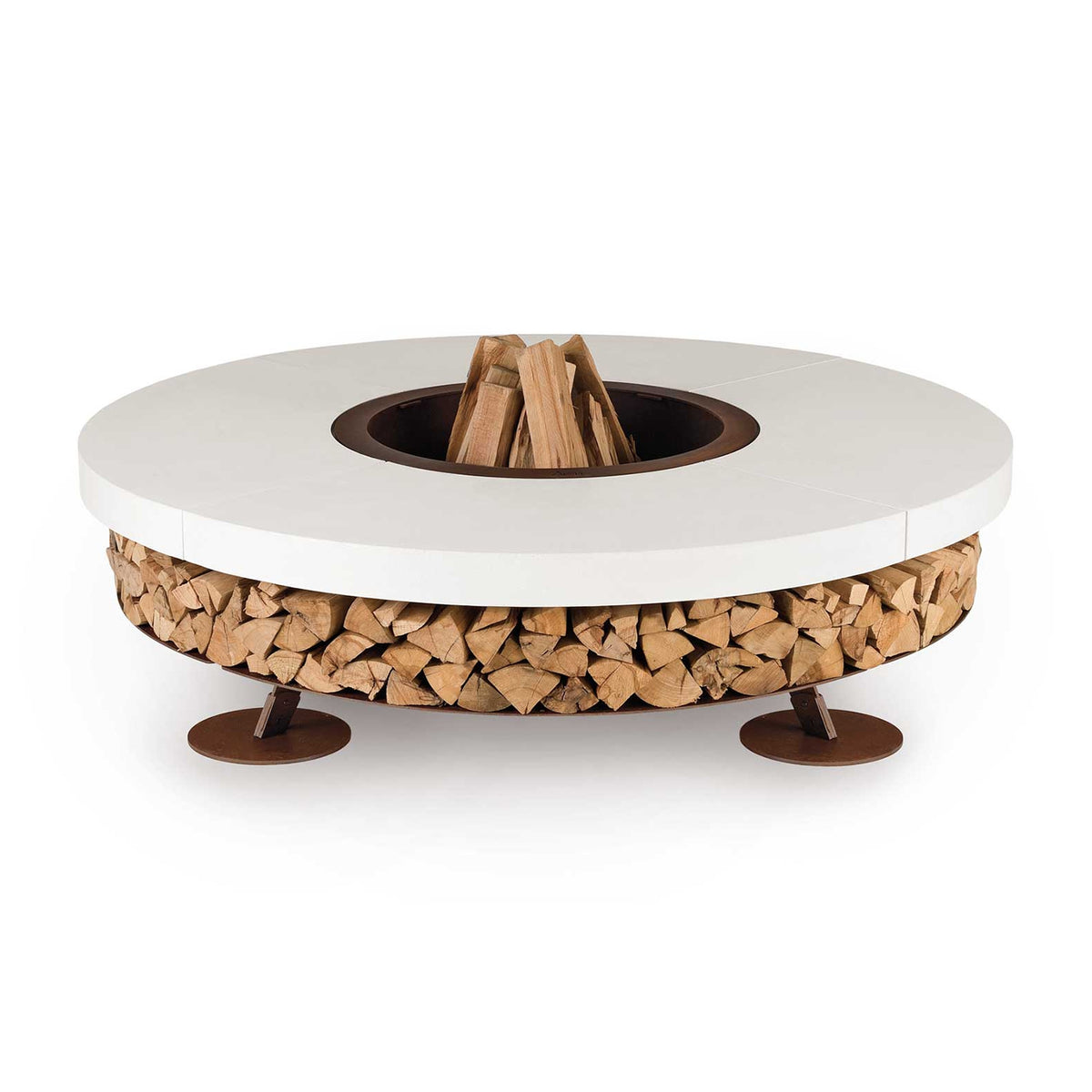 Ercole White 150 - Outdoor Fire Pit Concrete White - AK47