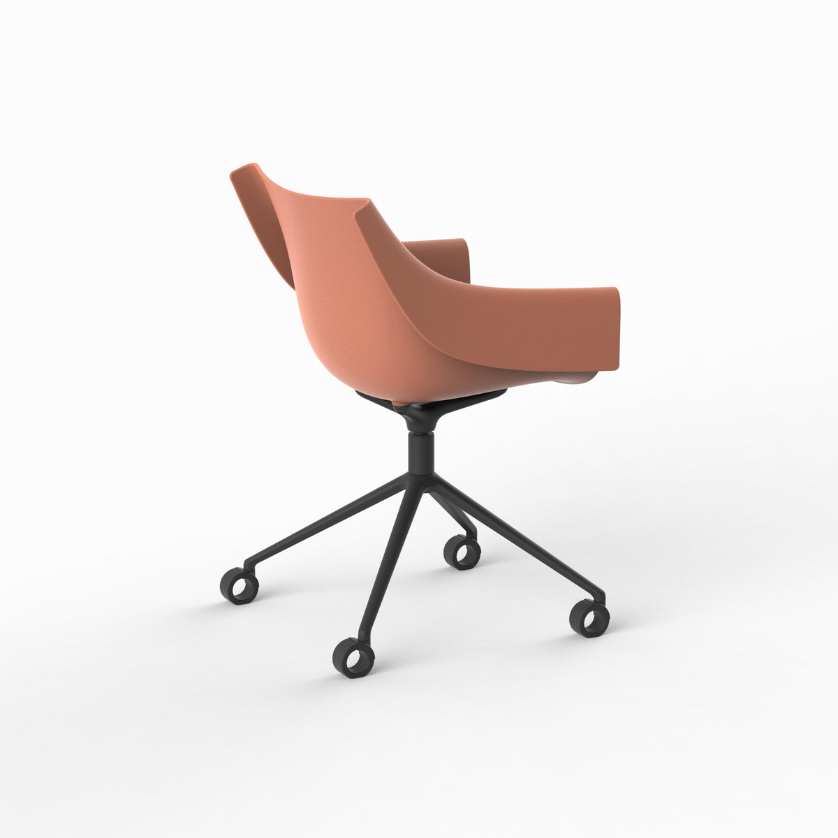 MANTA SWIVEL CASTER ARMCHAIR - Swivel Chair with Casters