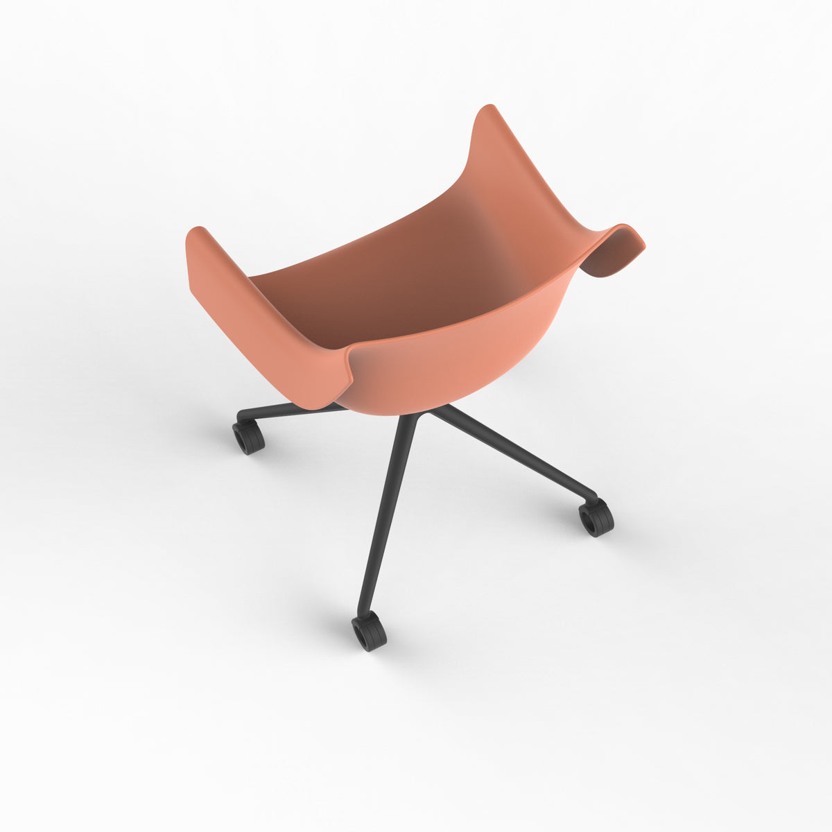 MANTA SWIVEL CASTER ARMCHAIR - Swivel Chair with Casters