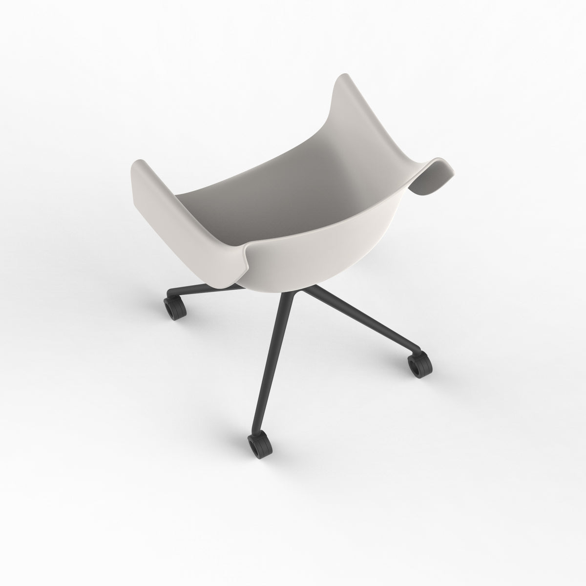 MANTA SWIVEL CASTER ARMCHAIR - Swivel Chair with Casters