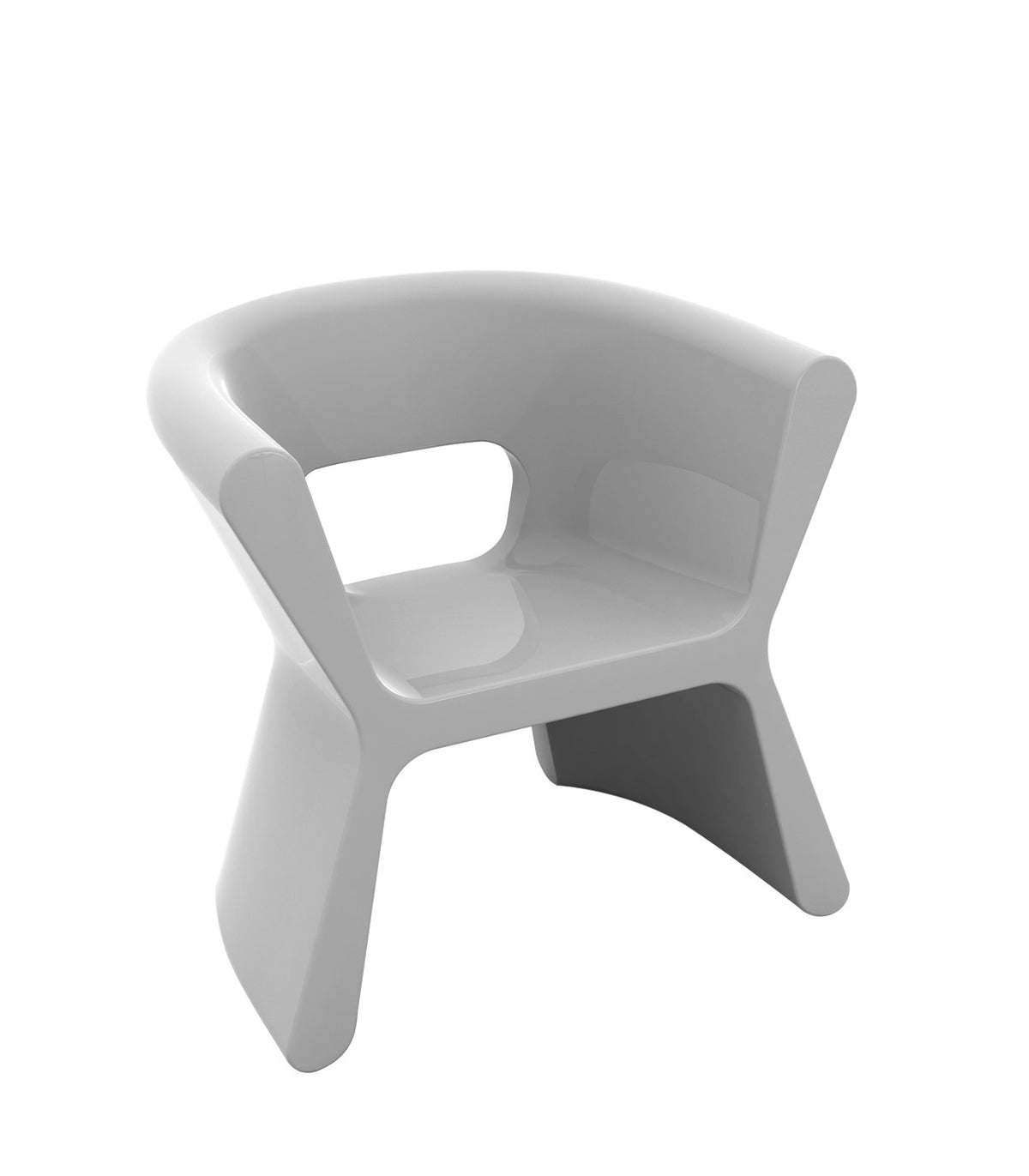 PAL VONDOM Design Armchair - Steel Grey Lacquered