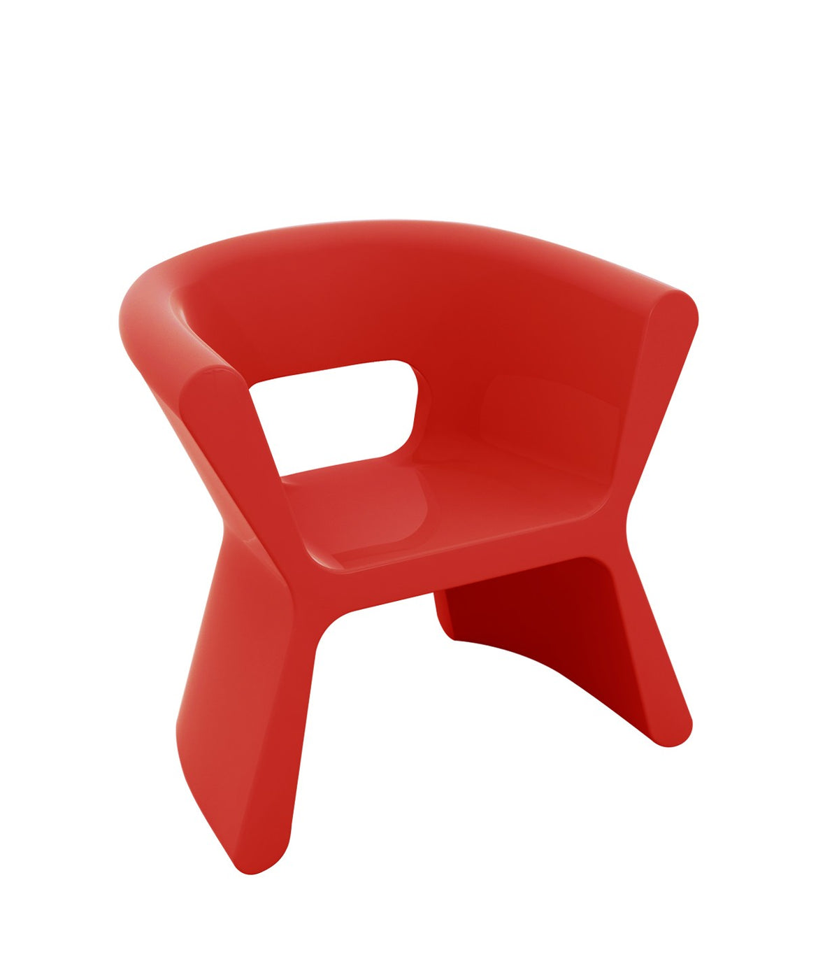 PAL VONDOM Design Armchair - Red Lacquered
