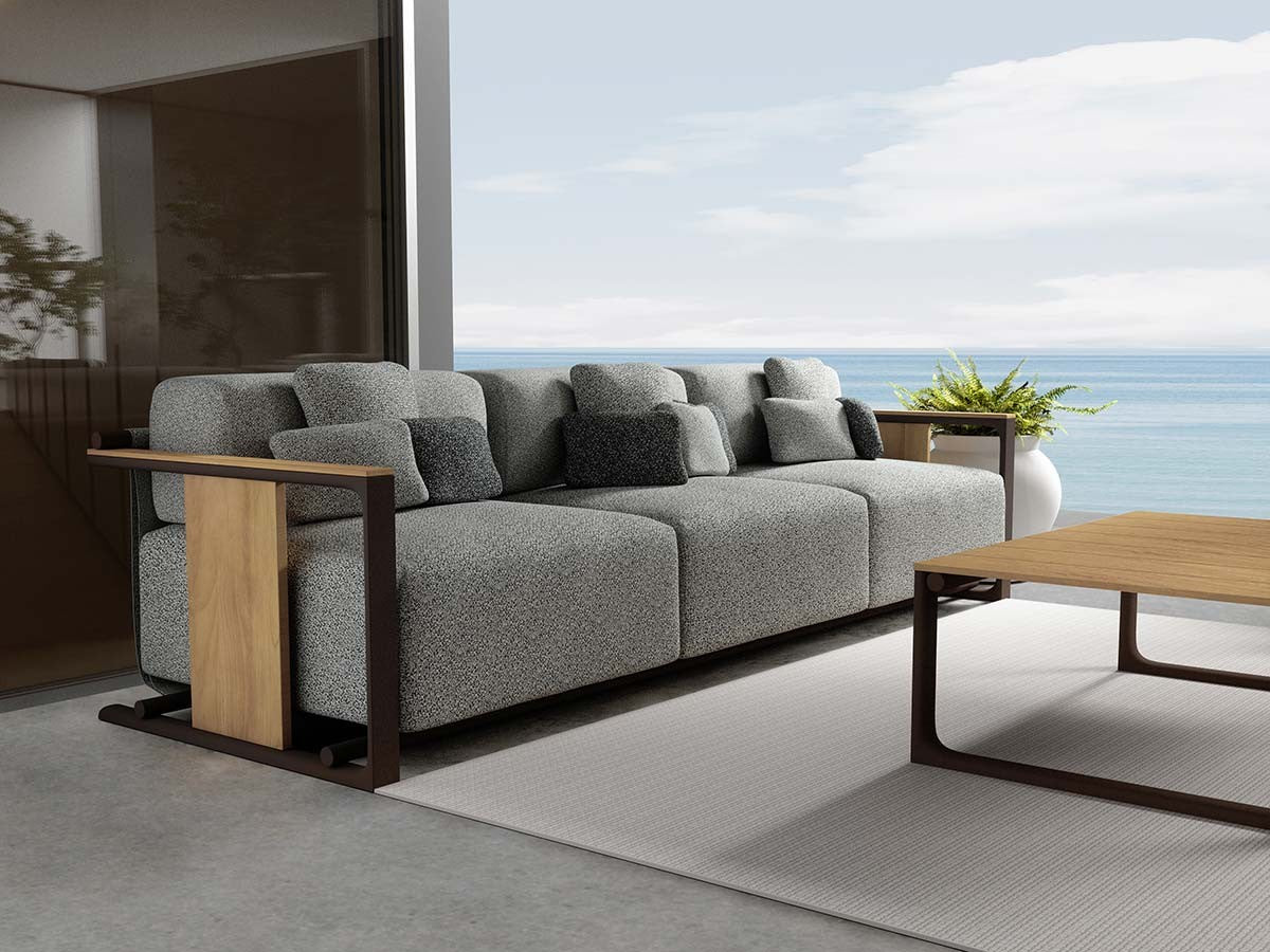 Soft Armchair With Metallic Armrests - Vondom TULUM LOUNGE
