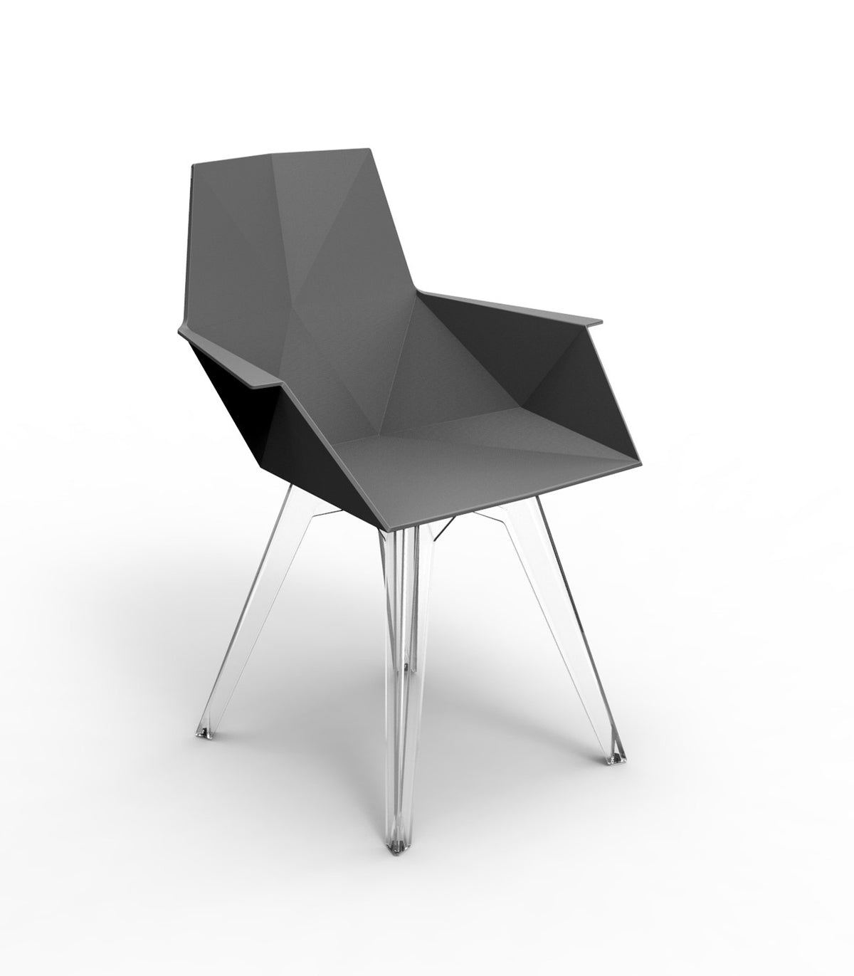 FAZ Chair with Armrests Vondom - black