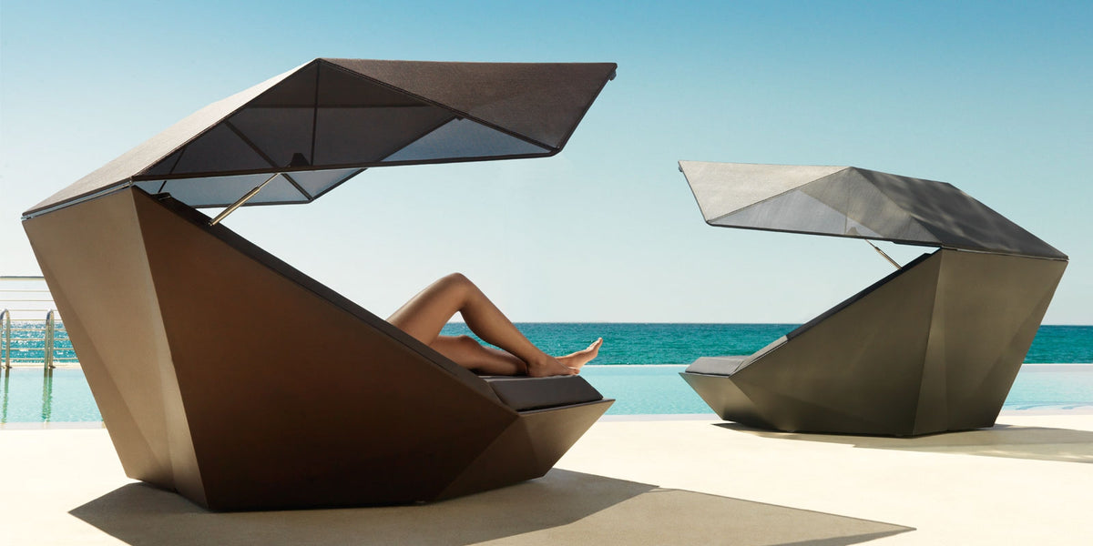 Transat Design Faz Daybed avec auvent de protection par Vondom
