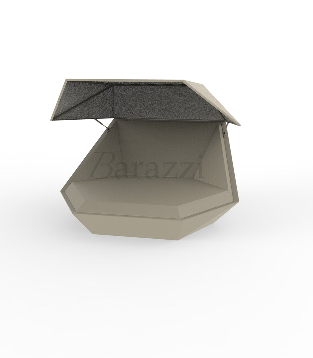 Faz Daybed with Parasol and Ecru Lacquered Finish by Vondom. Illustrative image
