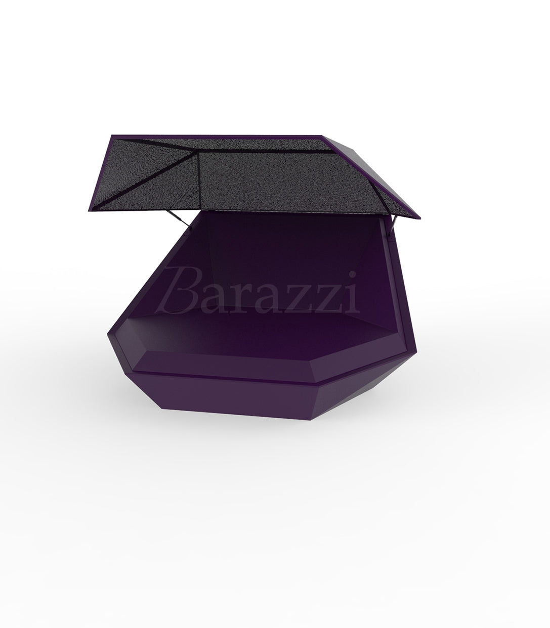 Faz Daybed with Parasol and Plum Lacquered Finish by Vondom. Illustrative image