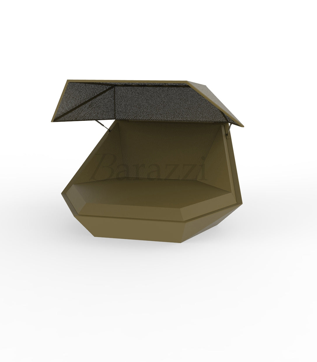 Faz Daybed with Parasol and Khaki Lacquered Finish by Vondom. Illustrative image
