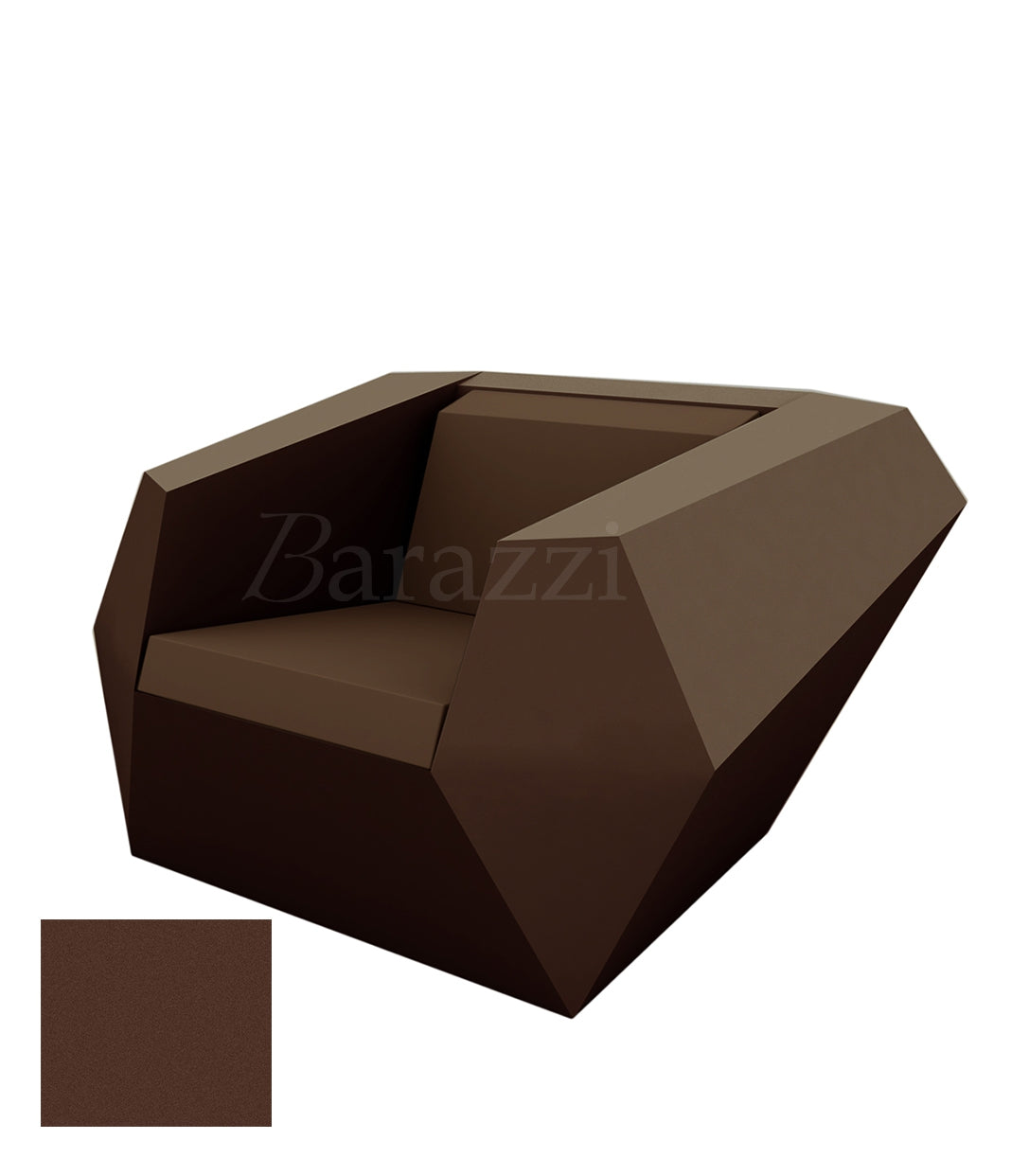 FAZ Fauteuil Marron Polyethylene Mat Vondom
