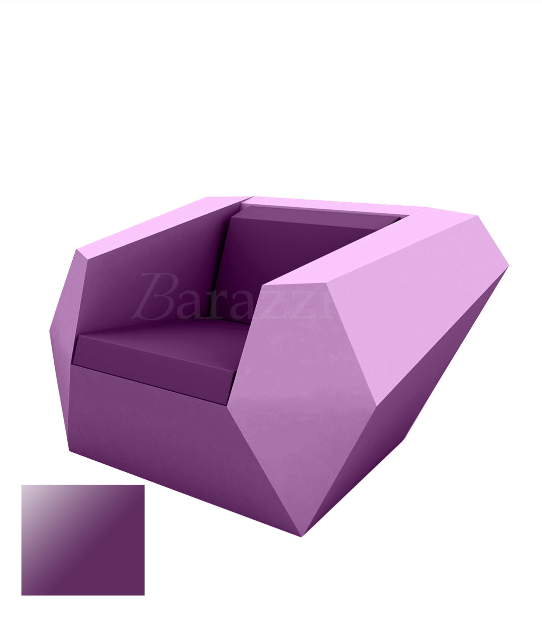 FAZ Fauteuil Prune Polyethylene Laque Vondom