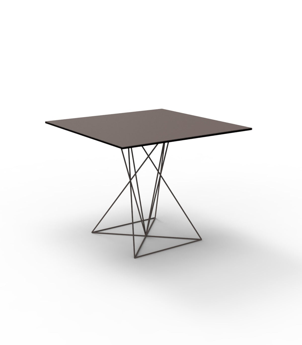 FAZ Table Design Carrée Inox Vondom - khaki