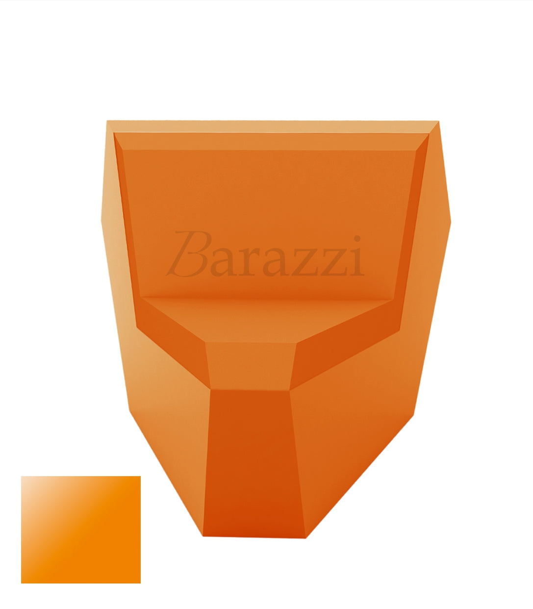 FAZ Sofa Angle 45 Orange Polyethylene Laque Vondom