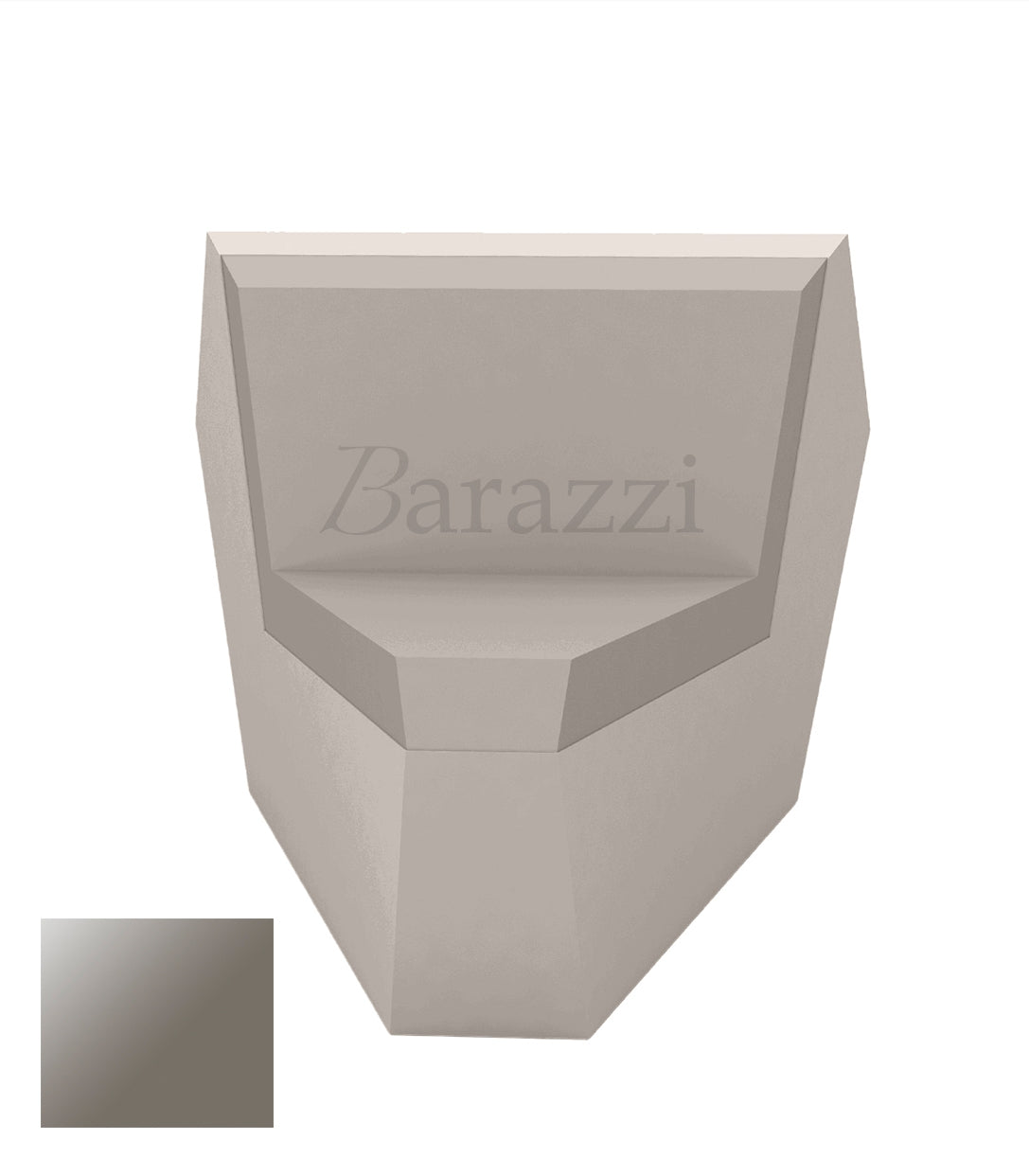 FAZ Sofa Angle 45 Taupe Polyethylene Laque Vondom