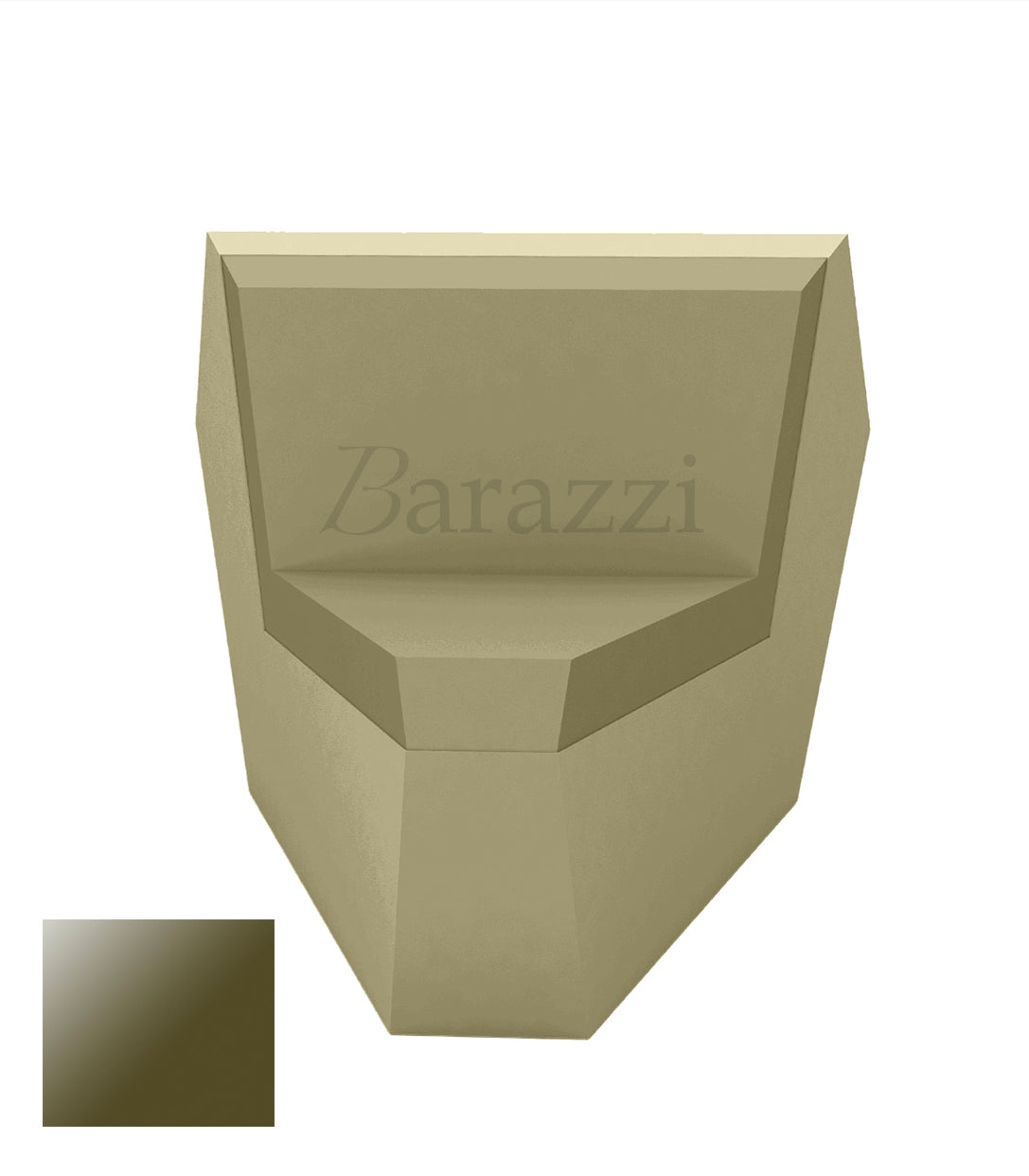 FAZ Sofa Angle 45 Kaki Polyethylene Laque Vondom
