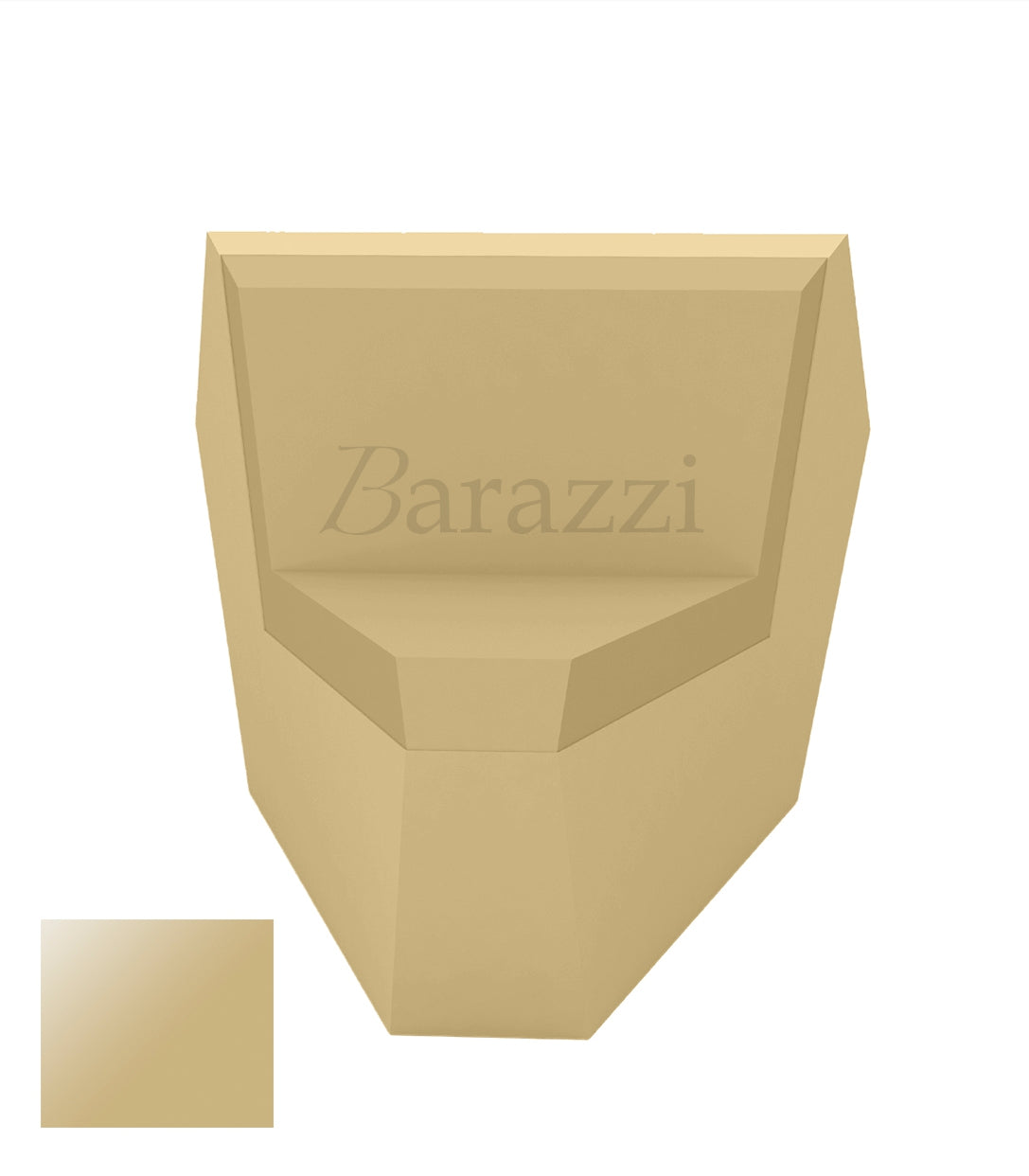 FAZ Sofa Angle 45 Beige Polyethylene Laque Vondom