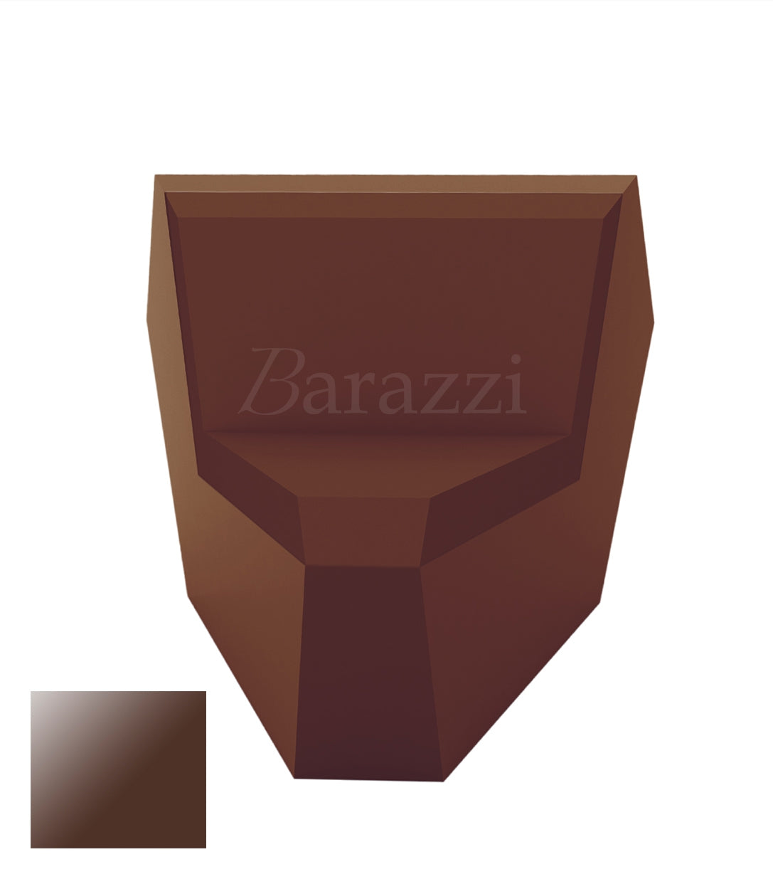 FAZ Sofa Angle 45 Marron Polyethylene Laque Vondom