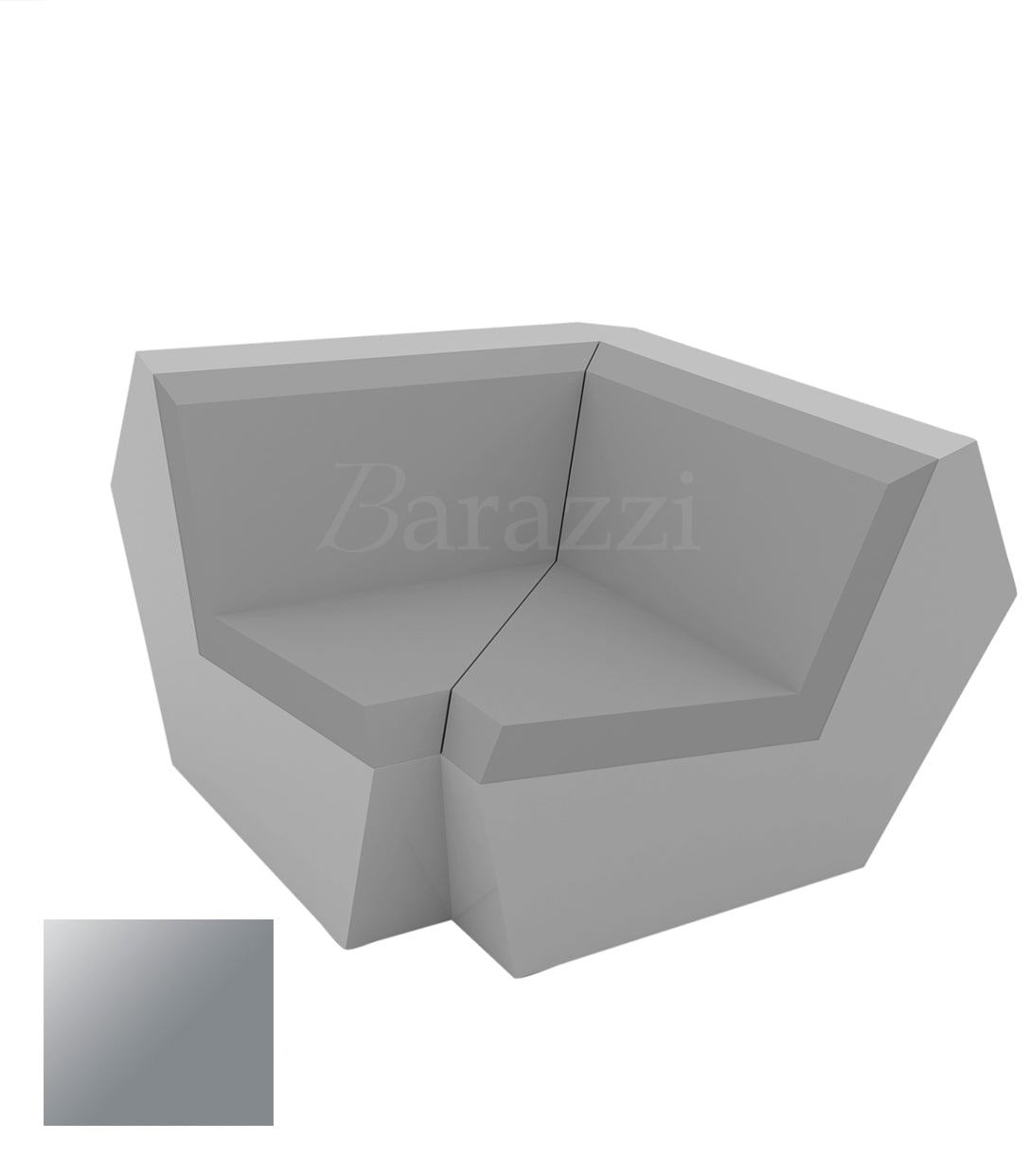 FAZ Sofa Angle 90 Acier Polyethylene Laque Vondom -