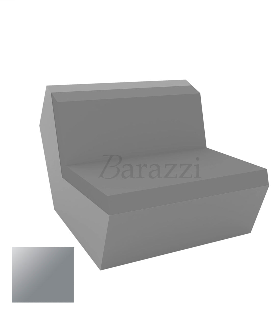 FAZ Sofa Armless Steel Lacquered Polyethylene Vondom