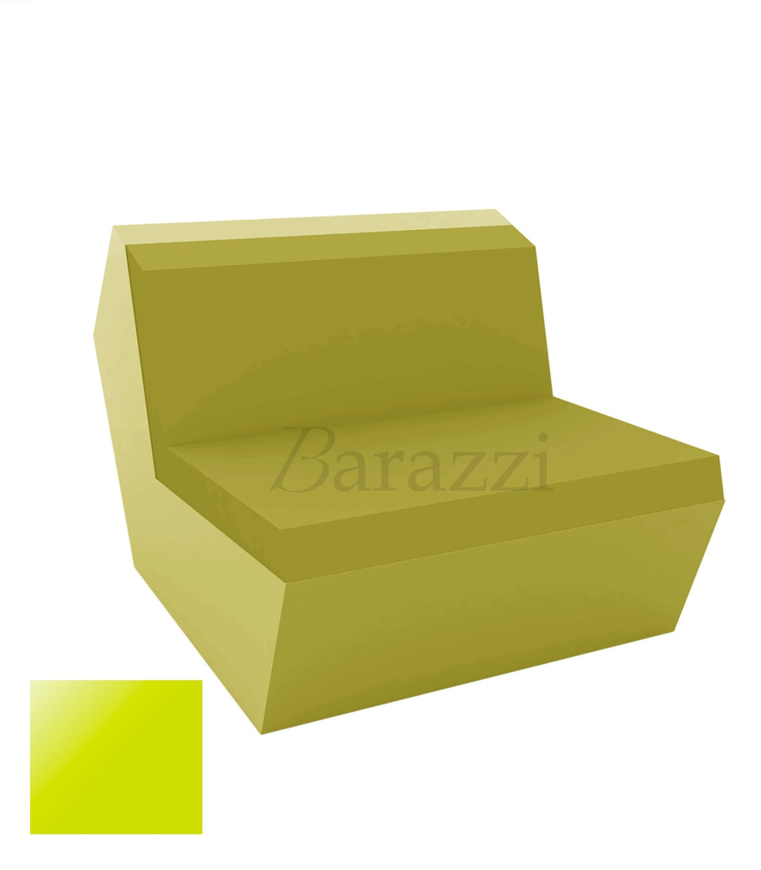 FAZ Sofa Armless Pistachio Lacquered Polyethylene Vondom