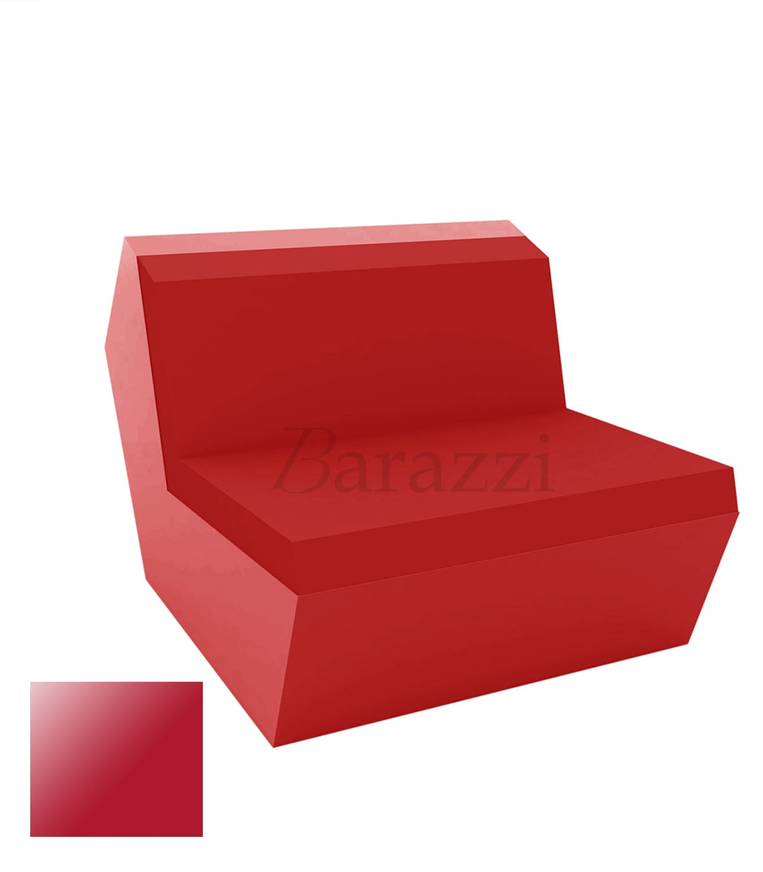 AZ Sofa Armless Red Lacquered Polyethylene Vondom