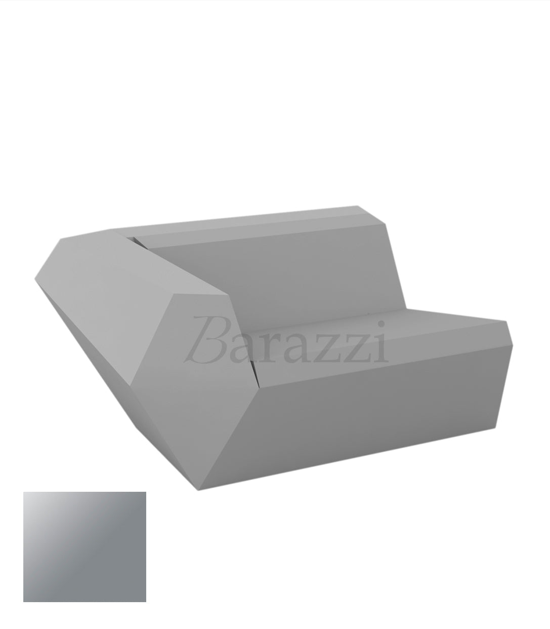 FAZ Sofa Droit Acier Polyethylene Laque Vondom