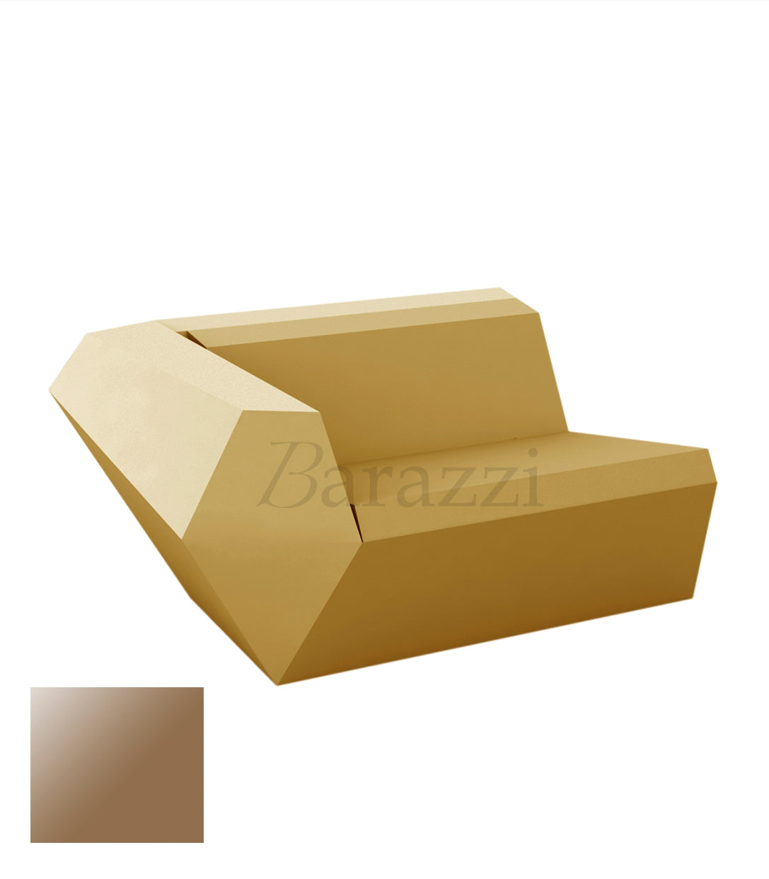 FAZ Sofa Droit Champagne Polyethylene Laque Vondom