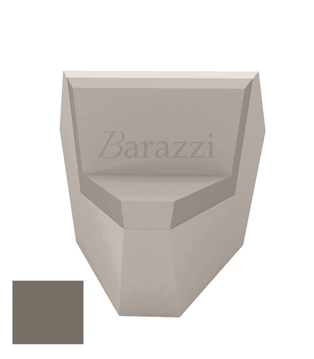 FAZ Sofa Taupe Corner 45 Matt Polyethylene Vondom