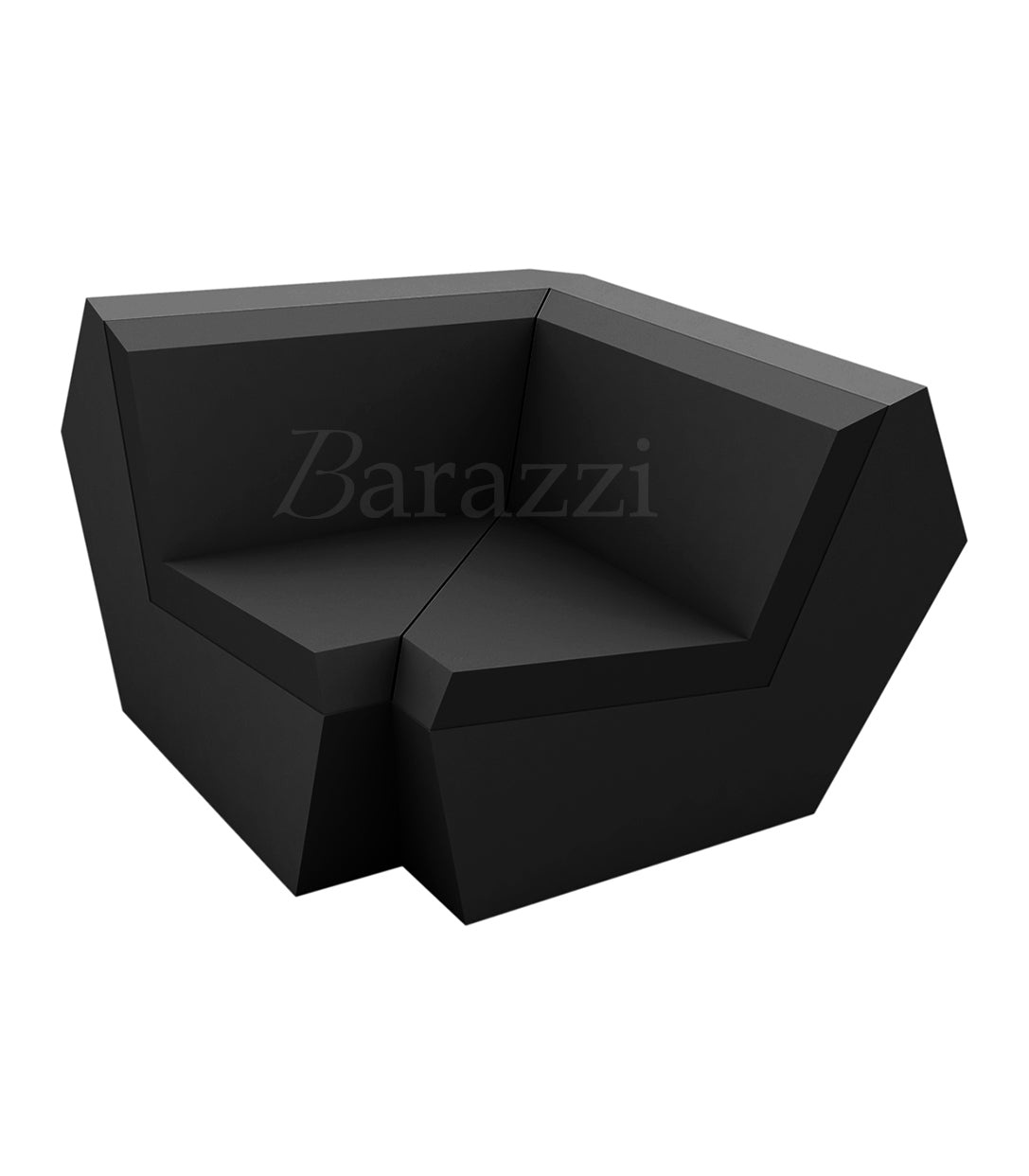 FAZ Sofa Angle 90 Noir Polyethylene Mat Vondom