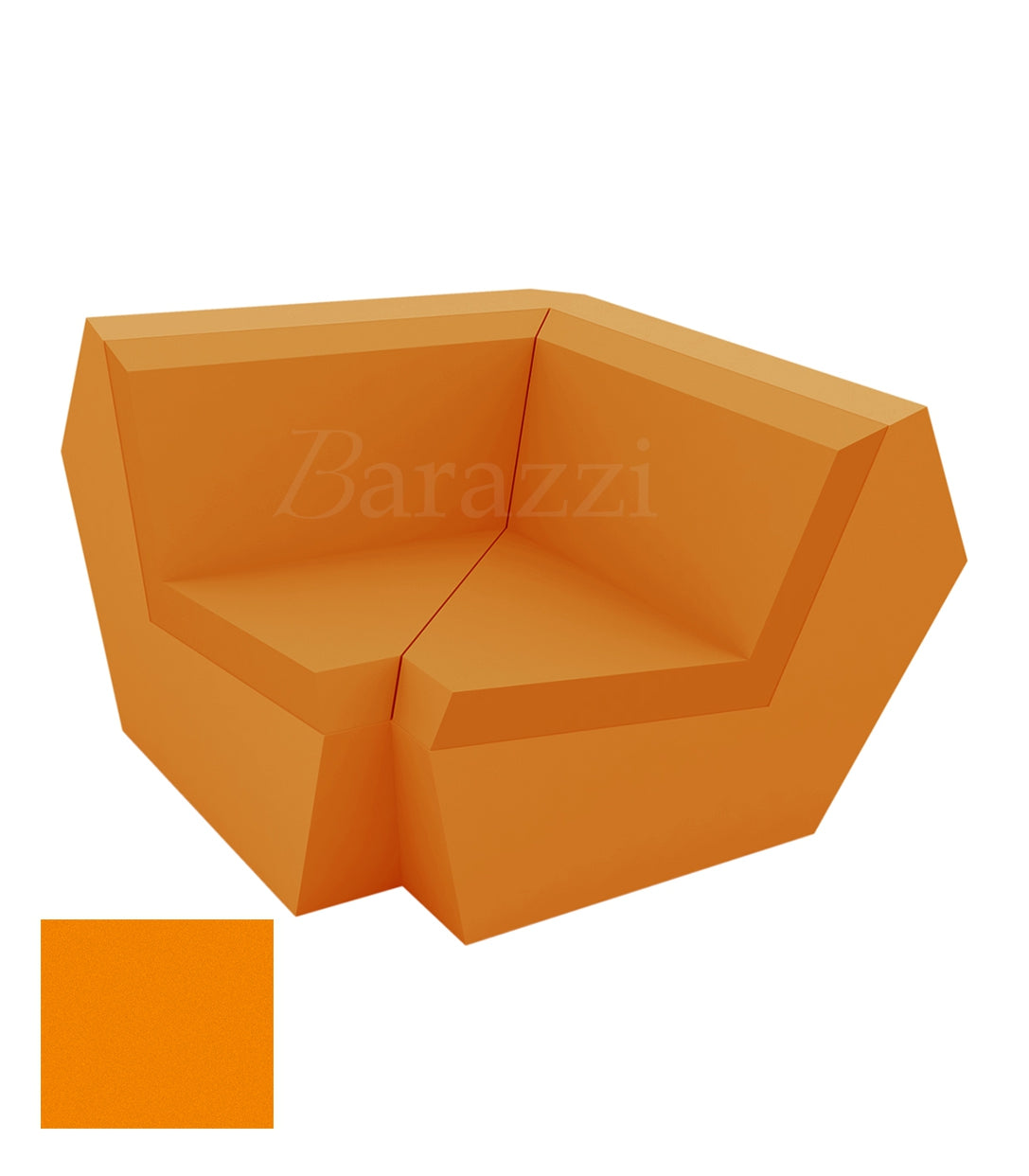 FAZ Sofa Angle 90 Orange Polyethylene Mat Vondom