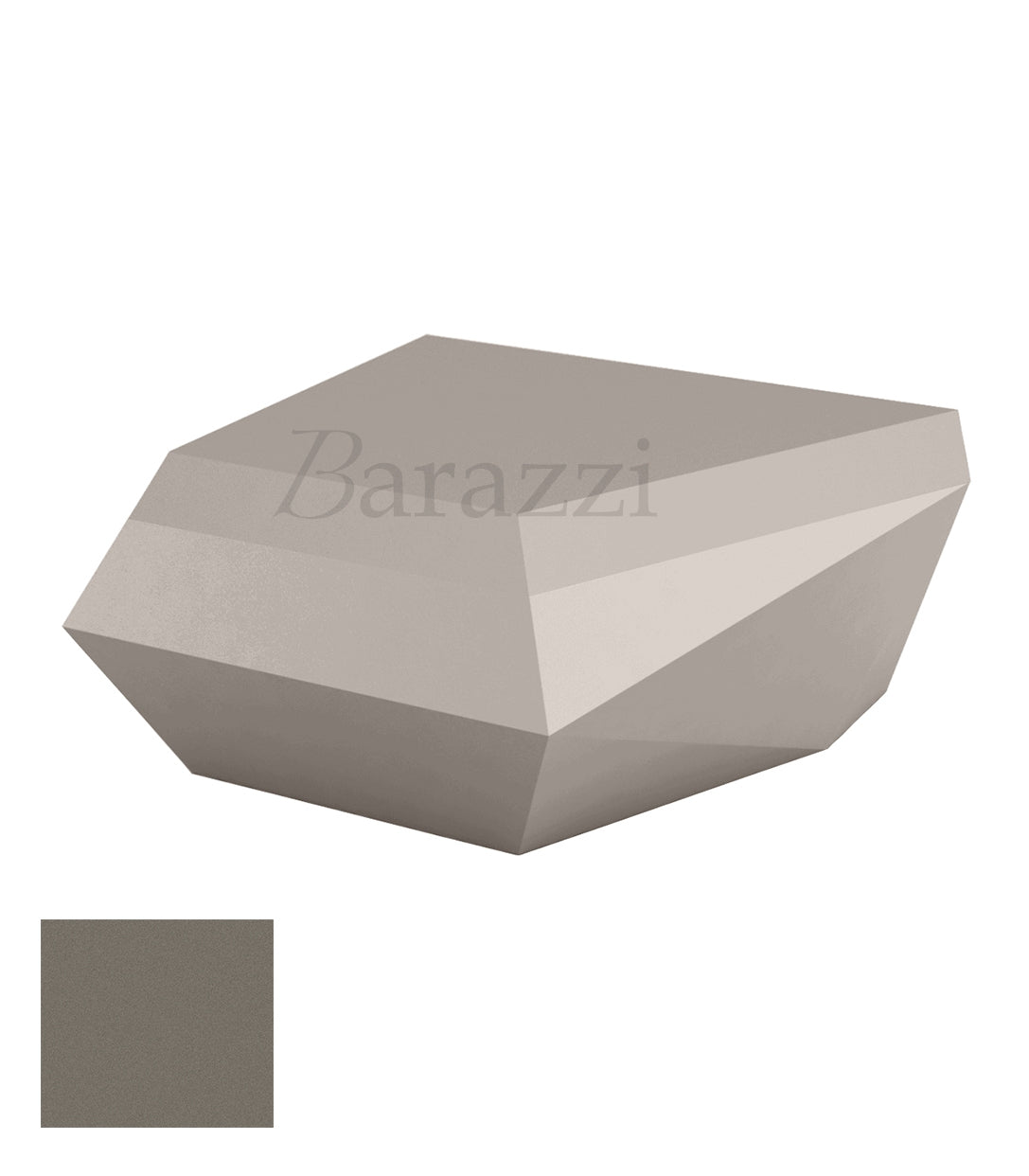 FAZ Sofa Taupe Chaiselongue Matt Polyethylene Ottoman Vondom