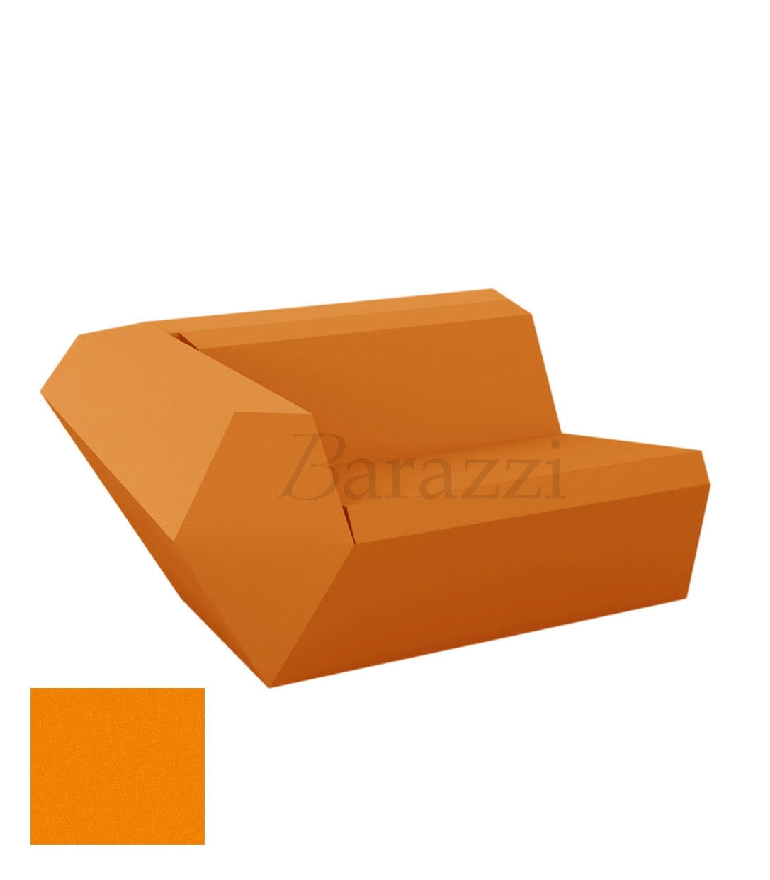 FAZ Sofa Droit Orange Polyethylene Mat Vondom