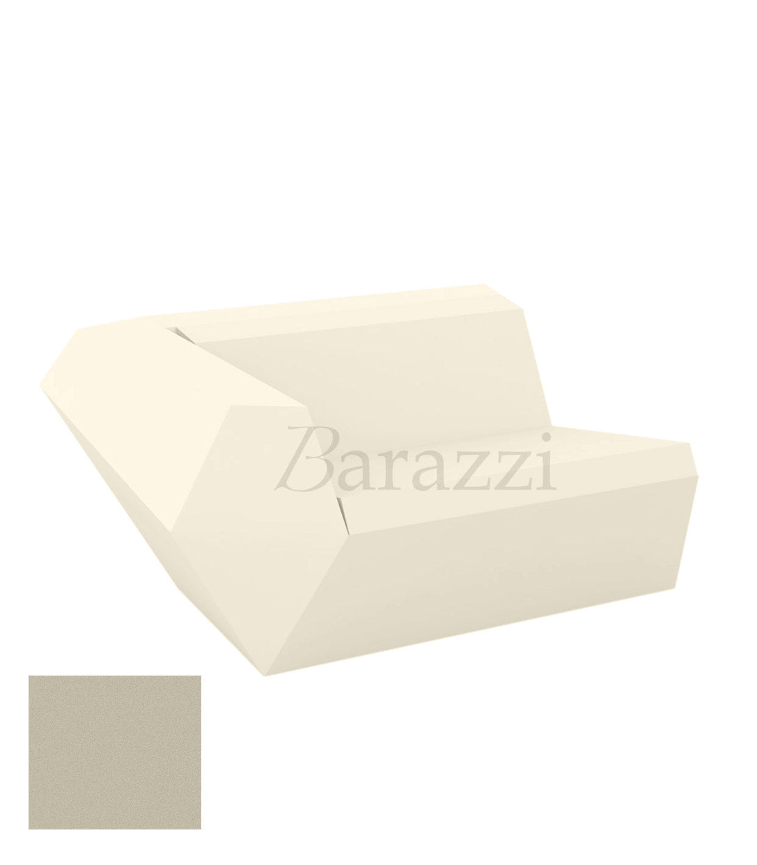 FAZ Sofa Droit Ecru Polyethylene Mat Vondom
